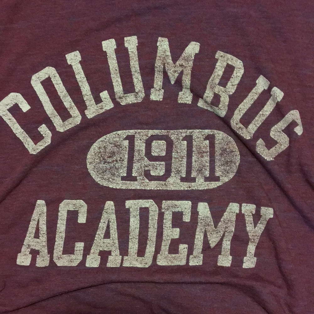 Homage Columbus Academy Maroon T-shirt XL